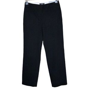 Liz Claiborne | Audra Black Career Pants Straight Leg 4 Petite Short